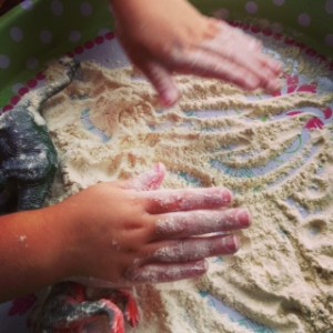 Sensory play - Flour fun!