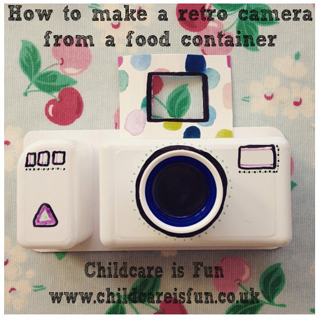 How to make a retro camera | Make things from food pots | Quick Kids crafts