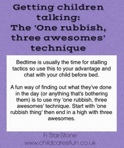 Get kids talking | talking to teens| 1 rubbish, 3 awesomes