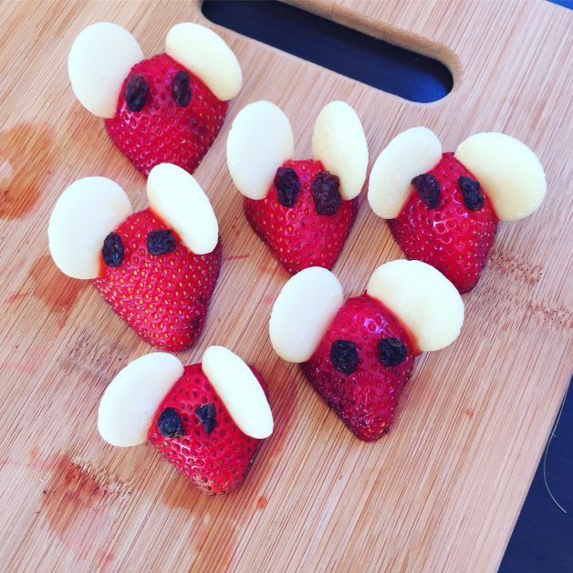 strawberry mice | getting kids to eat fruit | party food ideas